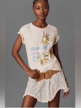 NWT Anthropologie/Letluv Graphic T-shirt Elton John Yellow Brick Road Medium